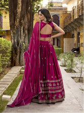 Rangoli Silk Thread Embroidered Lehenga With Dupatta  MPK