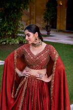 Rangoli Crush Thread Embroidered Lehenga With Dupatta  ROG