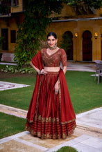 Rangoli Crush Thread Embroidered Lehenga With Dupatta  ROG