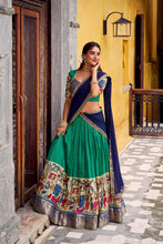 Chanderi Kalamkari Printed Lehenga With Georgette Dupatta  BGN