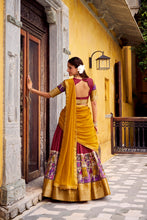 Chanderi Kalamkari Printed Lehenga With Georgette Dupatta  RED