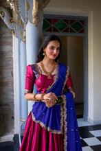 Narayan Pattu Zari Weaving Lehenga With Gerogette Dupatta  PNK