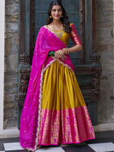 Narayan Pattu Zari Weaving Lehenga With Gerogette Dupatta  MST