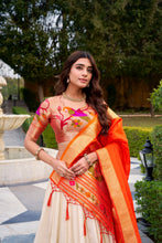 Vichitra Silk Zari Weaving Lehenga With Jacquard Silk Dupatta WHT