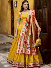Silk Paithani Zari Weaving Lehenga With Dupatta MNG