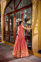 Pure Shimmer Embroidered Lehenga With Top  SLM