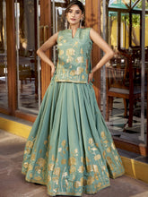 Pure Shimmer Embroidered Lehenga With Top  SBL