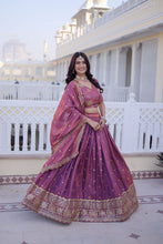 Silk Embroidered Lehenga With Dupatta  PINK