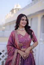 Silk Embroidered Lehenga With Dupatta  PINK