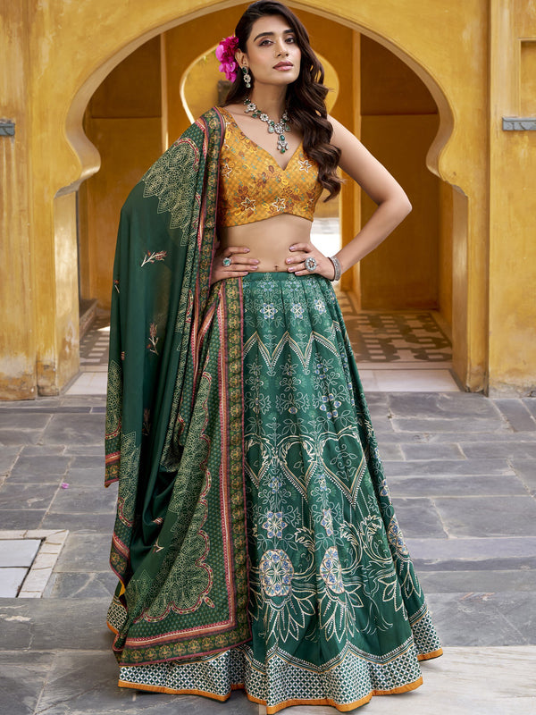 Vaishali Silk Bead Embroidered Lehenga With Dupatta BGN