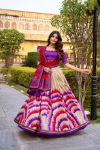 Tussar Silk Printed Lehenga With Dupatta  PRL
