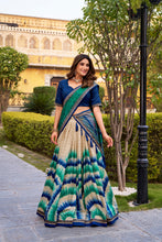 Tussar Silk Printed Lehenga With Dupatta  NBL