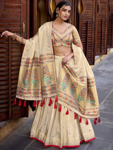 Shimmer Paithani Zari Weaving Lehenga With Dupatta  RED