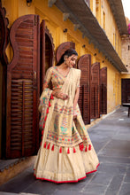 Shimmer Paithani Zari Weaving Lehenga With Dupatta  RED