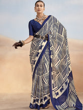 Satin Chiffon Printed Saree NBL