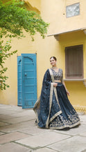7144 - Vichitra Silk Lehenga  For Women