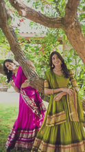 MND Pure Chanderi Plain Lehenga For Women