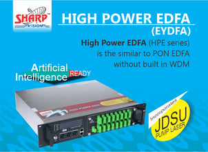 Sharp Vision HIGH POWER EDFA 4Ports X 16dBm SINGLE  INPUT WITHOUT WDM HP 416
